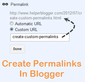 How to Customize Links to Posts on Blogger