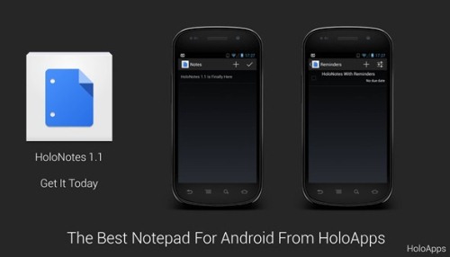 HoloNotes Great Notepad For ICS And Jellybean