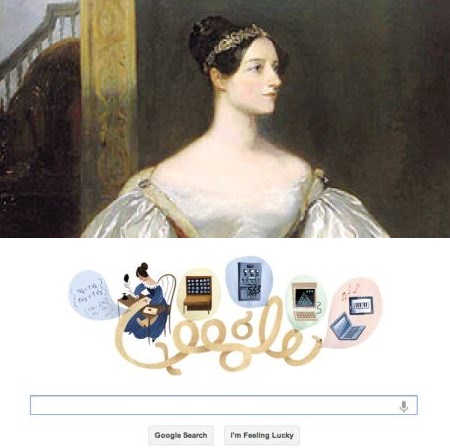 Ada Lovelace Google Doodle 2012