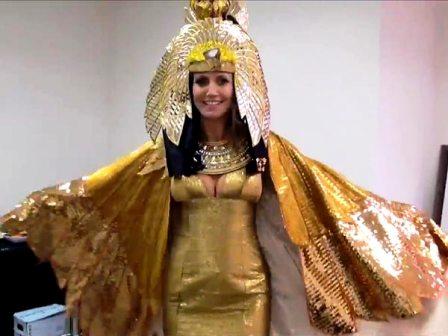 Belated Halloween Party : Heidi Performs As Cleopatra