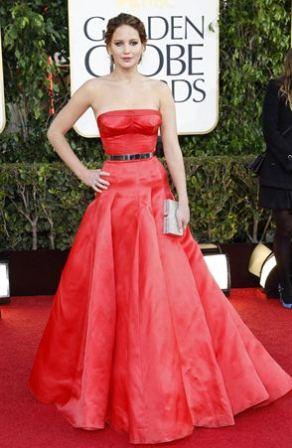 Jennifer Lawrence At Golden Globes 2013