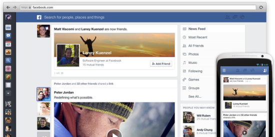 facebook new interface